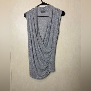 Market & Spruce Heather Gray Drape Tank Top